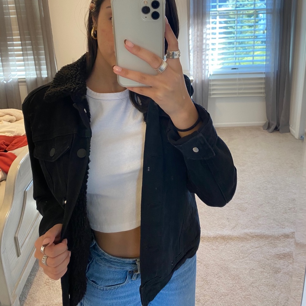 Black jean jacket